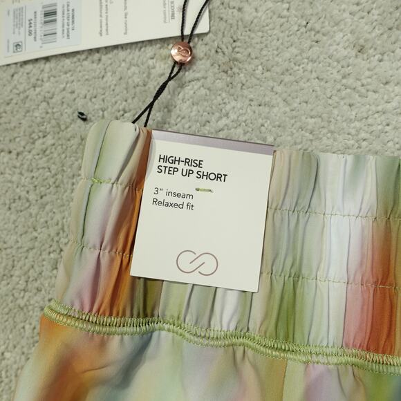 NWT Calia Womens High-Rise Step-Up Shorts Filtered Floral Multi Plus Size 1X - Picture 7 of 7